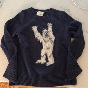 J. Crew Factory Boys Navy Blue Yeti Sweater Size 6/7